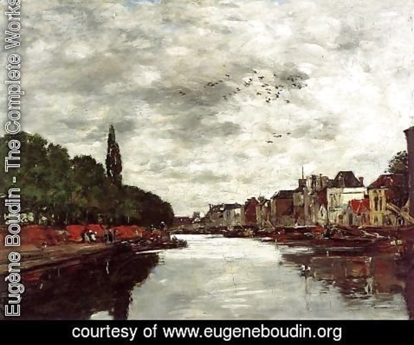 Eugène Boudin - Canal near Brussels