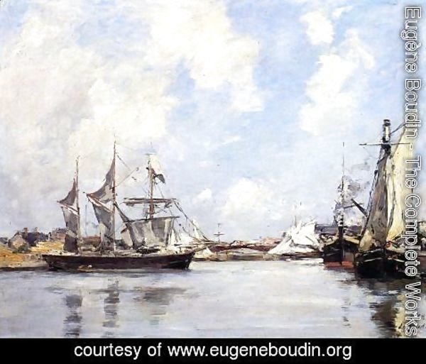 Eugène Boudin - Deauville, the Port