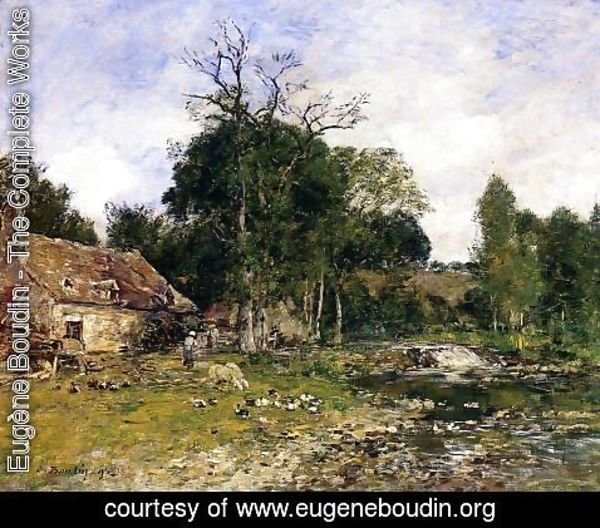 Eugène Boudin - The Old Mill at Saint-Ceneri
