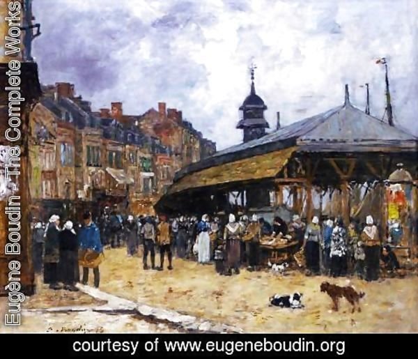 Eugène Boudin - Market at Trouville II