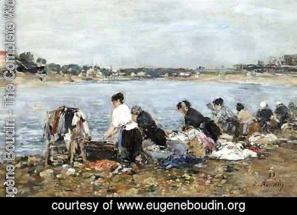 Eugène Boudin - Laundresses on the Banks of the Touques 3