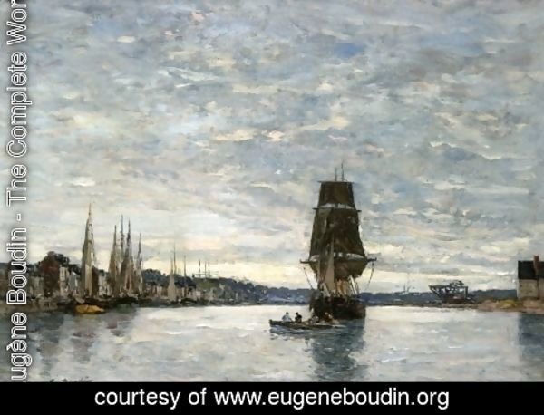 Eugène Boudin - View of the Harbor at Trouville