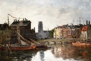 Eugène Boudin - Rotterdam, the Pont de la Bourse