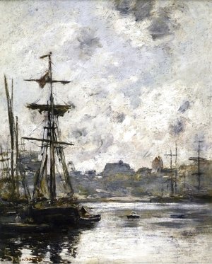 Eugène Boudin - The Port, Fecamp