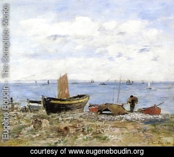 Eugène Boudin - Shore at Sainte-Adresse, Low Tide