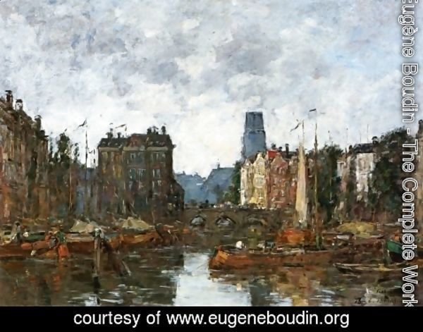 Eugène Boudin - Rotterdam, the Pont de la Bourse I