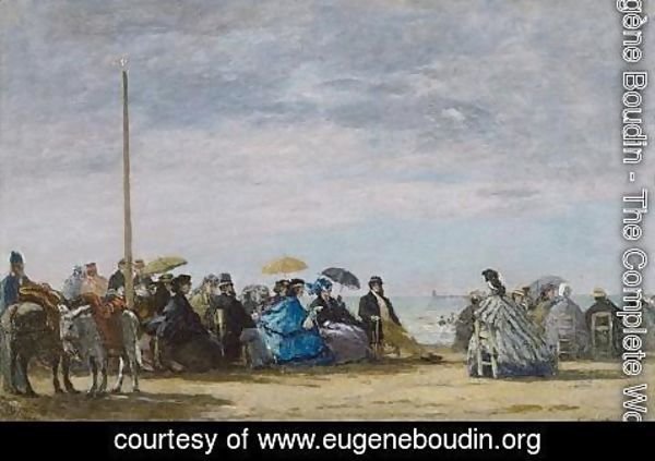 Eugène Boudin - The Beach at Grandchamps