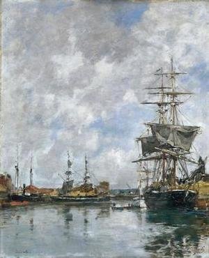 Eugène Boudin - The Dock at Deauville