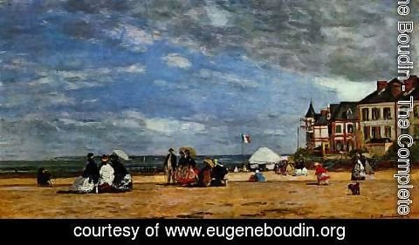 Eugène Boudin - The beach at Trouville 2
