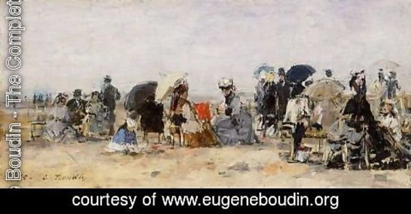 Eugène Boudin - Beach Scene 1875
