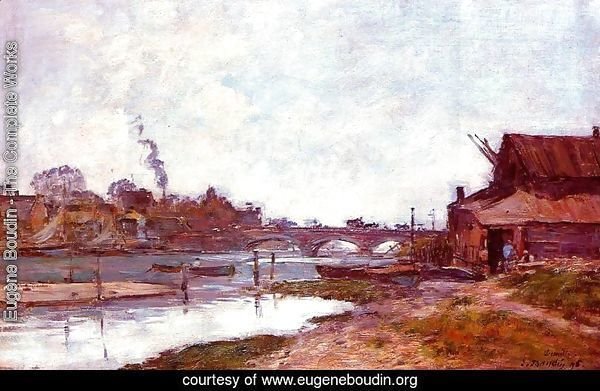 Bridge on the River Touques at Deauville 1895