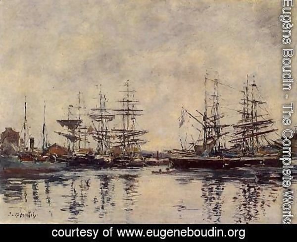 Eugène Boudin - Deauville the Basin 1888-1895