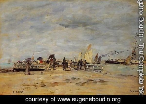 Eugène Boudin - Deauville the Jetty 1888-1895