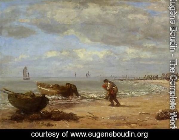 Eugène Boudin - Low Tide near Honfleur 1854-1857