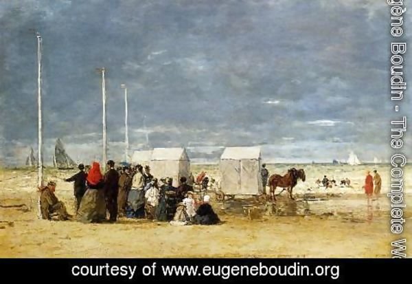 Eugène Boudin - On the Beach 1867