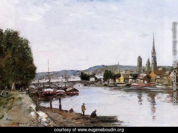 Rouen View over the River Seine 1895