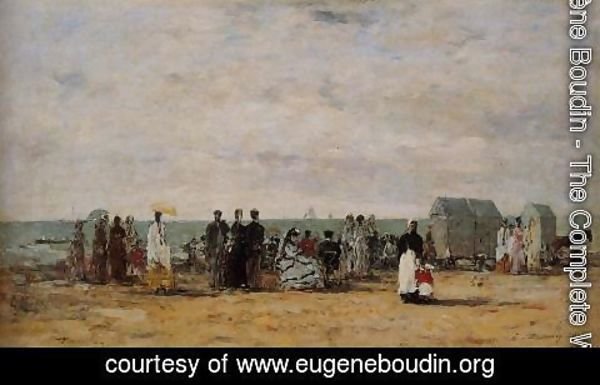 Eugène Boudin - The Beach at Trouville 1869