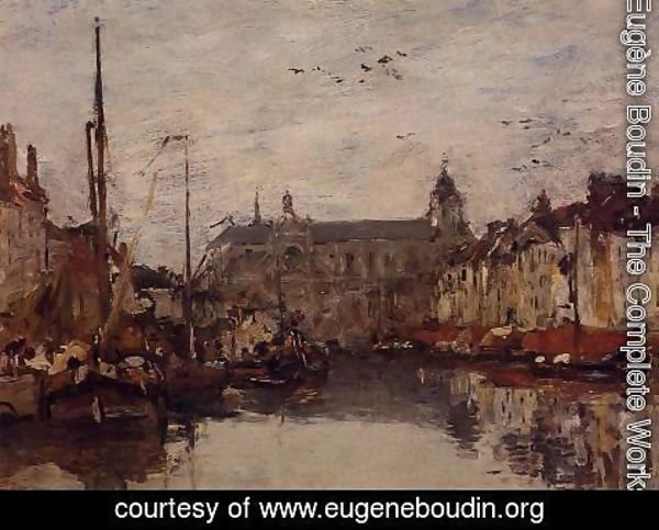 Eugène Boudin - The Market at Landenneau 1870
