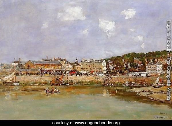 The Port of Trouville Low Tide 1897