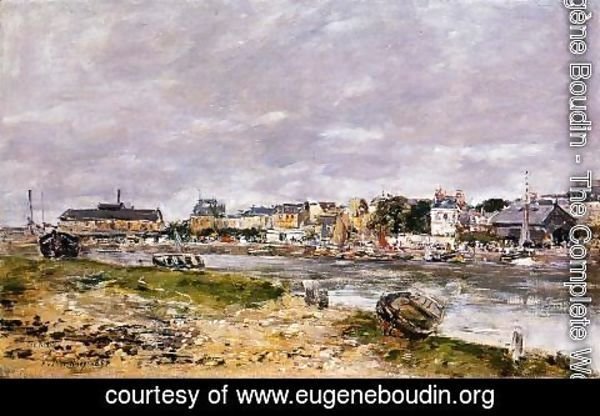 Eugène Boudin - The Port of Trouville the Market Place and the Ferry 1884