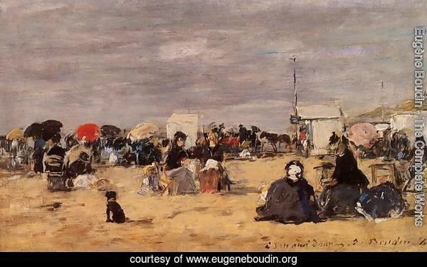 Trouville Beach Scene 1884