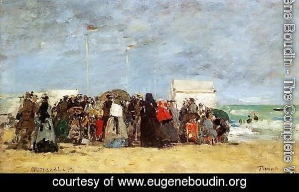 Eugène Boudin - Trouville Beach Scene1 1873