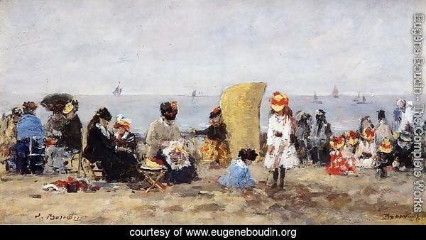 Trouville Beach Scene2 1881