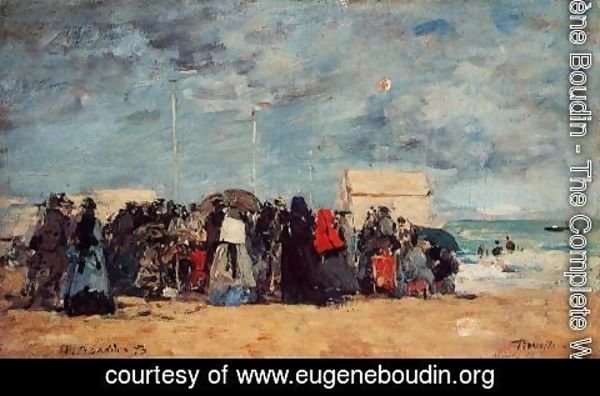 Eugène Boudin - Trouville Beach Scene3 1873