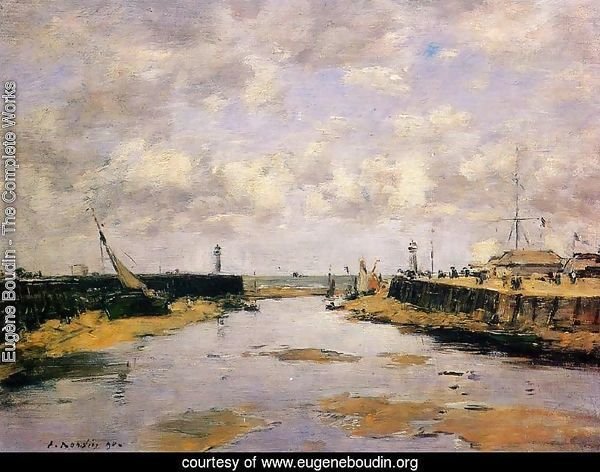 Trouville the Jettys Low Tide 1890