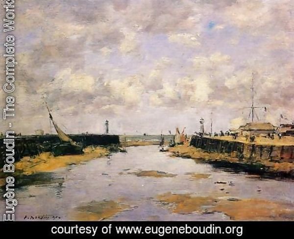 Eugène Boudin - Trouville the Jettys Low Tide 1890