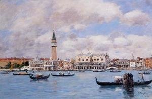 Eugène Boudin - Venice the Cam[panile the Ducal Palace and the Piazetta 1895