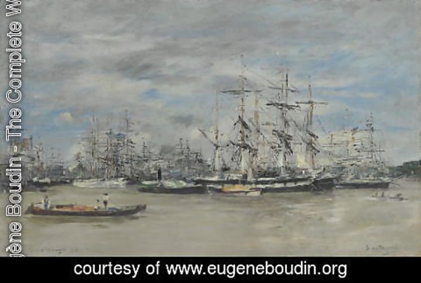 Eugène Boudin - Bordeaux, le port