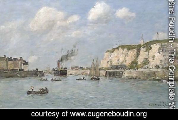 Eugène Boudin - L'entree du port, Dieppe