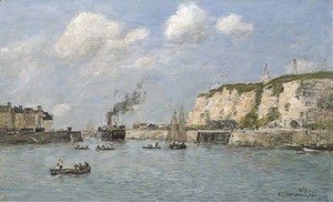Eugène Boudin - L'entree du port, Dieppe