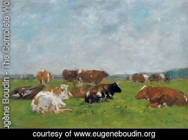 Eugène Boudin - Vaches au paturage