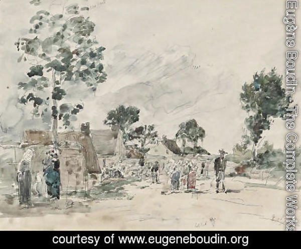 Eugène Boudin - Village breton