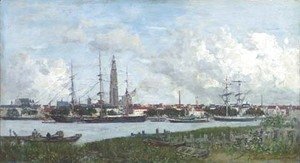 Eugène Boudin - Anvers, Le port