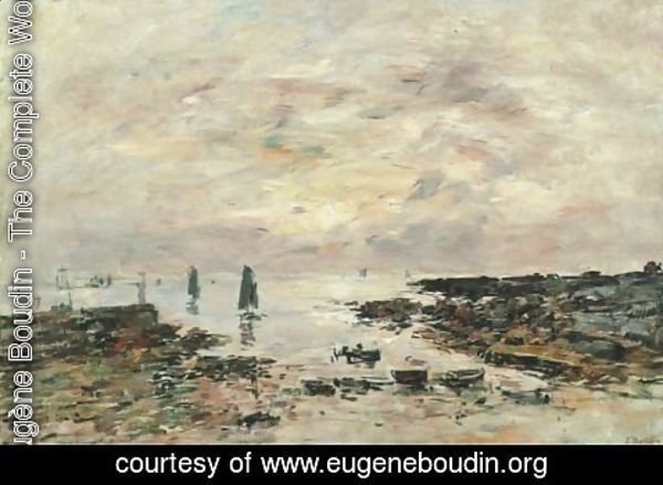 Eugène Boudin - Bourg de Batz, les rochers