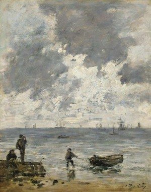 Eugène Boudin - Le Havre La mer au soleil couchant