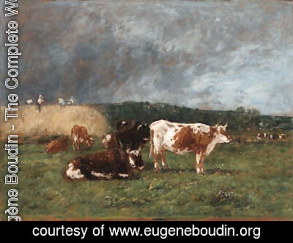 Les Meules, vaches au pturage (Haystacks, Cows in the Pasture)