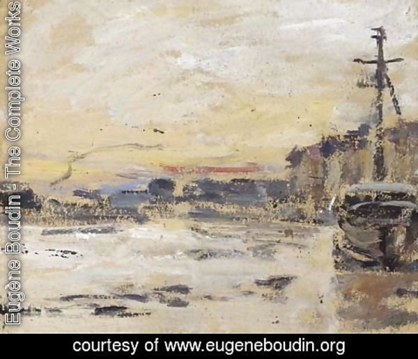 Eugène Boudin - Port a maree basse
