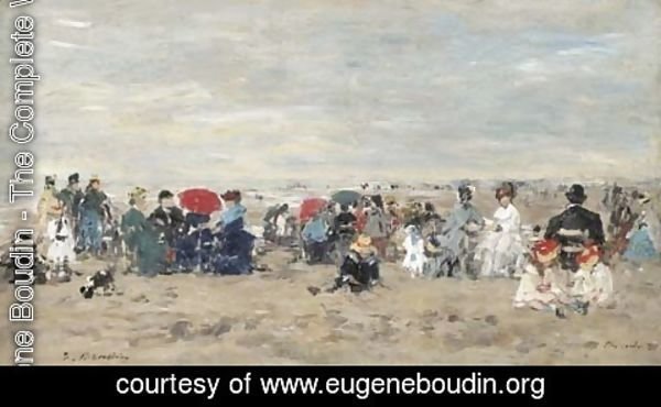 Eugène Boudin - Trouville Scene de plage 2