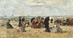 Eugène Boudin - Trouville Scene de plage 3