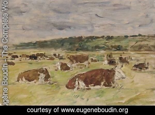 Eugène Boudin - Vaches au paturage 3