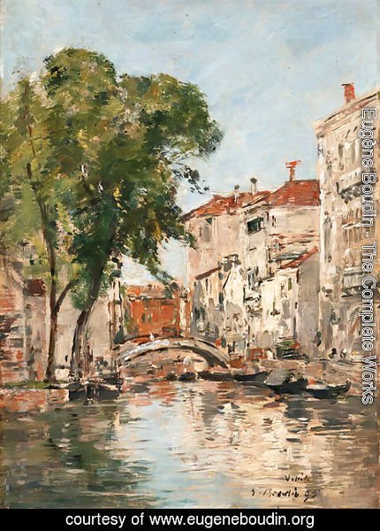 Eugène Boudin - Petit canal  Venise