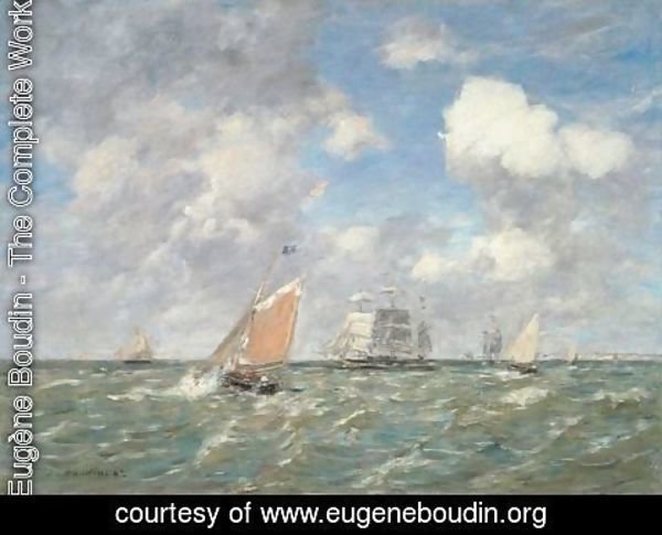 Eugène Boudin - Bateaux De Peche