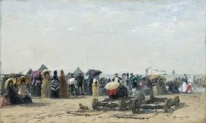 Eugène Boudin - Scene De Plage A Trouville 2