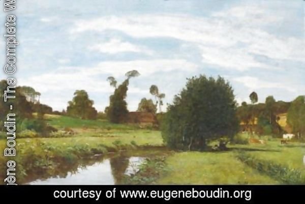 Eugène Boudin - Paysage Normand