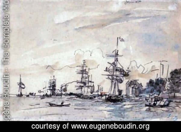Eugène Boudin - Anvers, Le Port 3