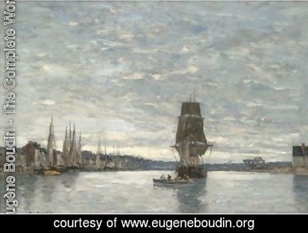 Eugène Boudin - Vue Du Bassin De Trouville